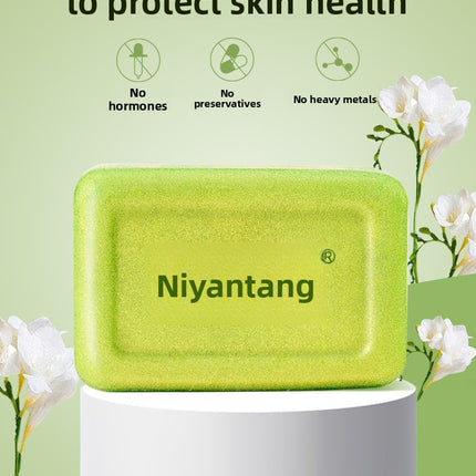 Manufacturer Wholesale Tea Tree Essential Oil Soap Mite Removal Handmade Soap Facial Cleansing Bathing Makeup Removal Unisex Gold Powder Face Soap