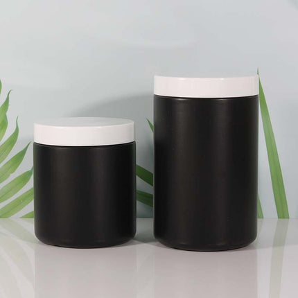 HDPE White Plastic Jars - 500ml/750ml/1000ml Food Grade Powder Storage