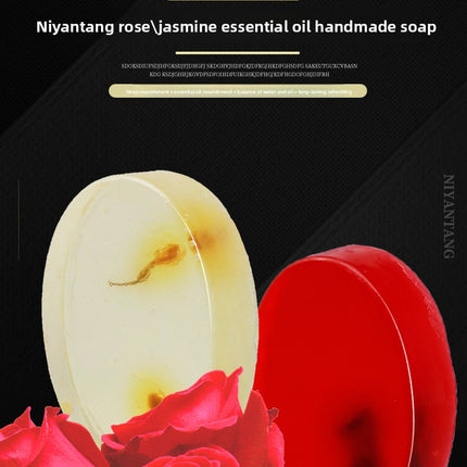 Manufacturer Wholesale Oval Rose Jasmine Handmade Soap for Men and Women Bathing and Face Washing Soap Oil Control Soap Plant Essential Oil Soap