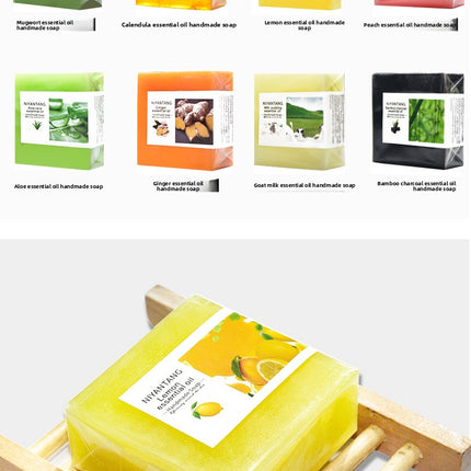 Niyantang Floral Plant Essential Oil Handmade Soap Aloe Vera Handmade Soap Rose Honey Face Wash Oil Control Cleansing Handmade Soap