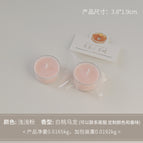 Round tea light candle, light pink (scent: white peach oolong)