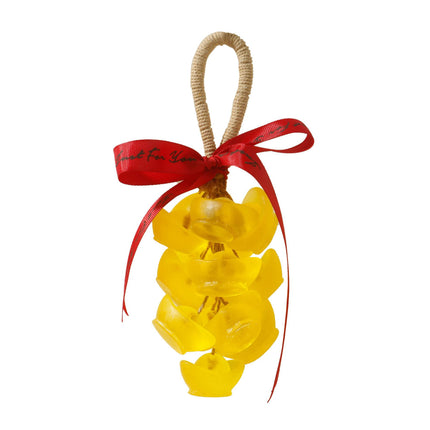 Ingot Soap Creative Handmade Gold Ingot Crystal Grape Soap Hand Washing Bathing Plant Essential Oil Ingot Fragrance Soap String