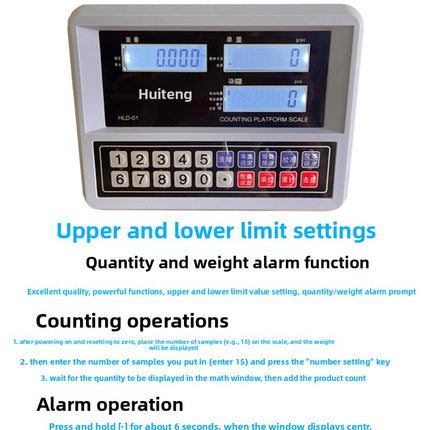 High Precision Digital Counting Scale - 100kg-300kg Industrial Bench Scale