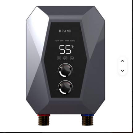High-power 5500W electric water heater with knob, tankless instant shower heater, with hotel bathroom flow detection
