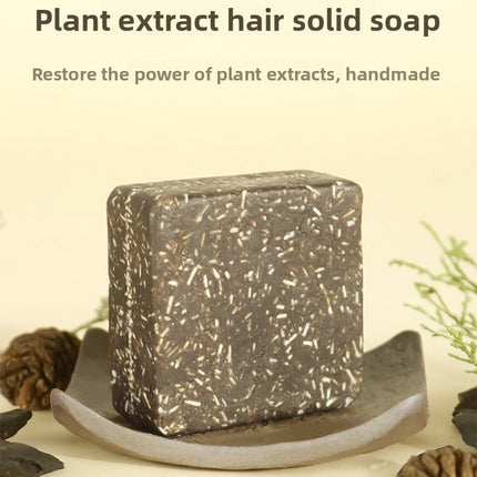 Polygonum Multiflorum and Platycladus Arborvitae Leaf Shampoo Soap Herbal Hair Care Amino Acid Handmade Soap Anti-Dandruff Shampoo Bar Essential Oil Soap Hair Washing Soap
