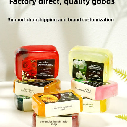 Manufacturer Wholesale Plant Refreshing Oil Control Handmade Soap Bath Cleansing Soap Cleansing Face Soap Essential Oil Soap