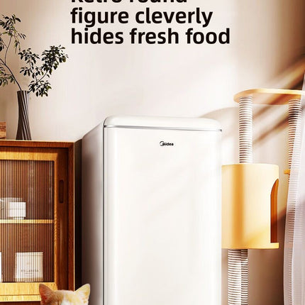 Midea 96 single door retro easy to insert refrigerated small refrigerator