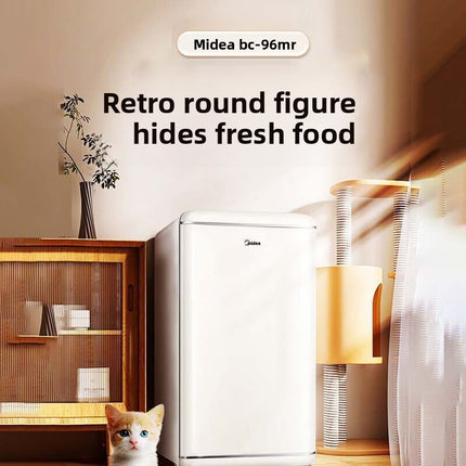 Midea 96 single door retro easy to insert refrigerated small refrigerator