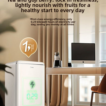 Midea 96 single door retro easy to insert refrigerated small refrigerator