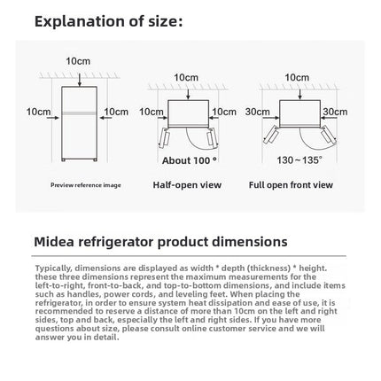 Midea BCD-88CM Mini Double Door Small Refrigerator