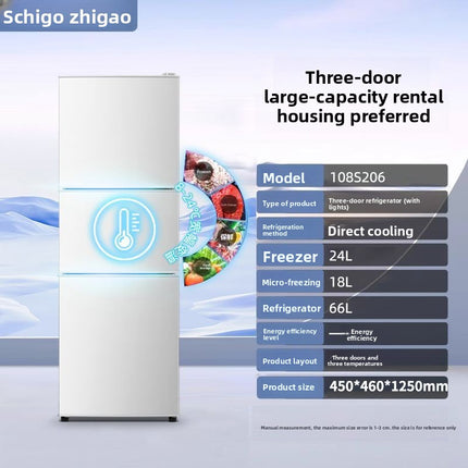 Chigo first-class energy efficiency refrigerator household three-door refrigerator