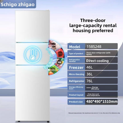 Chigo first-class energy efficiency refrigerator household three-door refrigerator