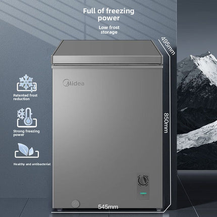 Midea 90 liters + first-class power-saving household refrigeration and freezing dual-purpose frost-reducing freezer large-capacity commercial hoarding refrigerator