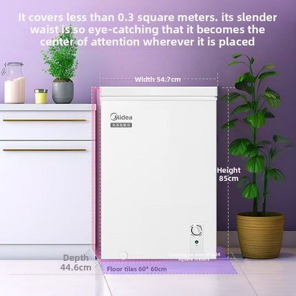 Midea 70 freezer low frost and power saving frozen meat refrigerated frozen household fresh-keeping refrigerator